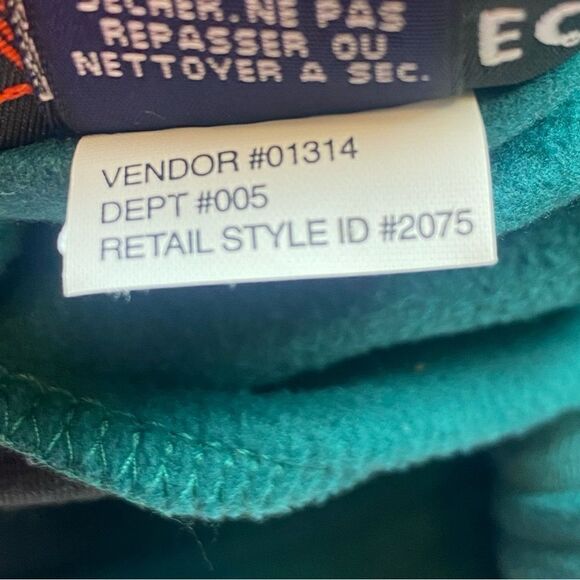 Eddie Bauer EBTEK Green V Neck Fleece Pullover Size Large - Picture 7 of 13